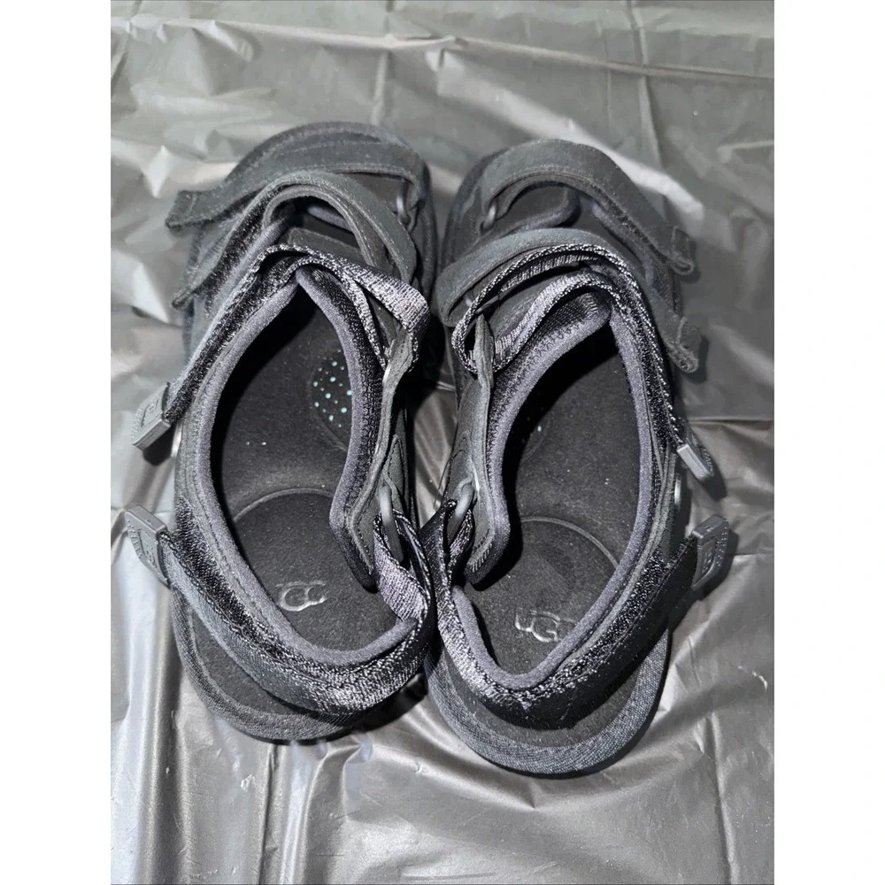 UGG Goldencoast Multistrap Sandals Men's 11 Black Suede‎ Comfort Gorpcore Hiking